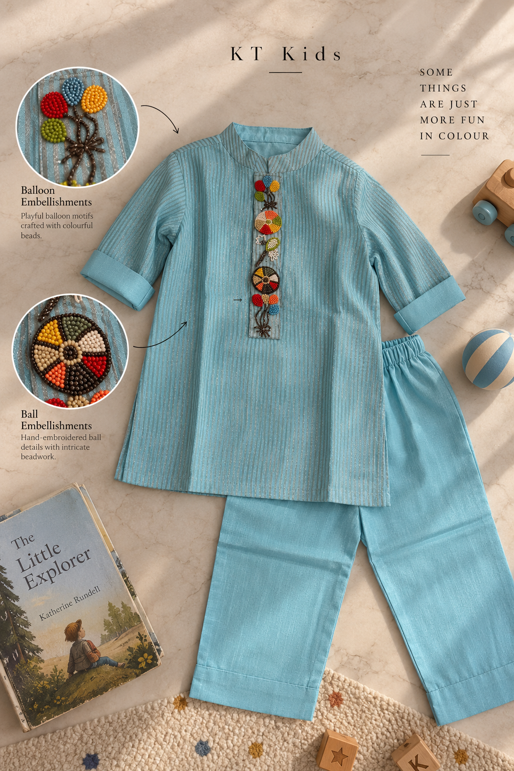 Balloon and Ball Kurta - Baby Boy