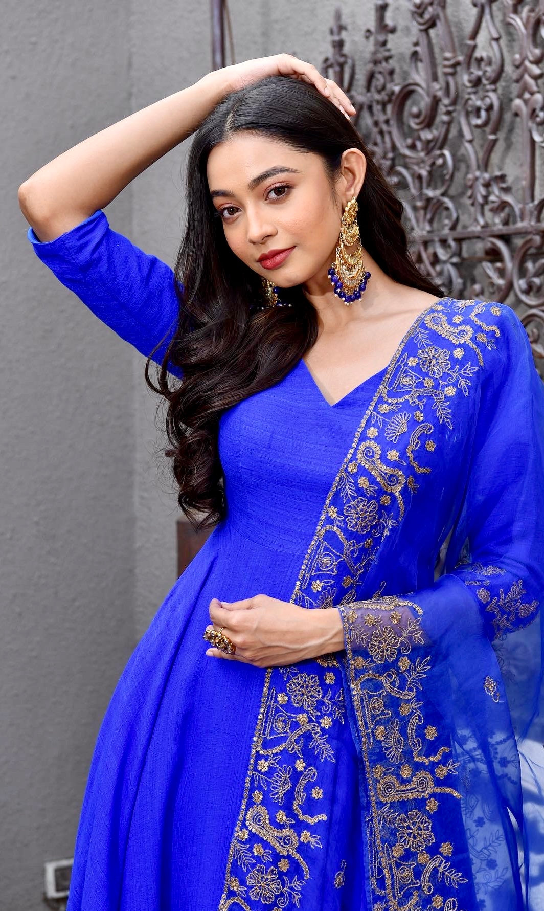 Sapphire Mist Anarkali