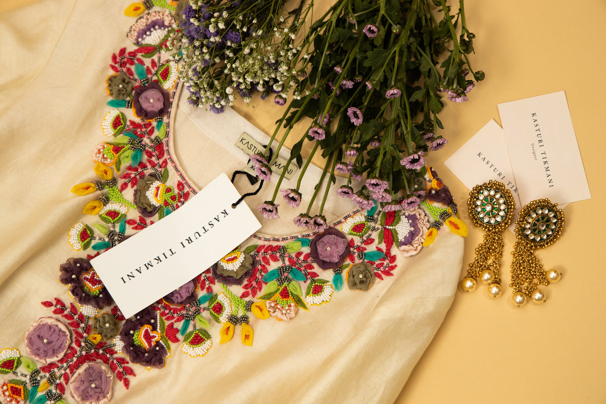 Ivory Floral Trail