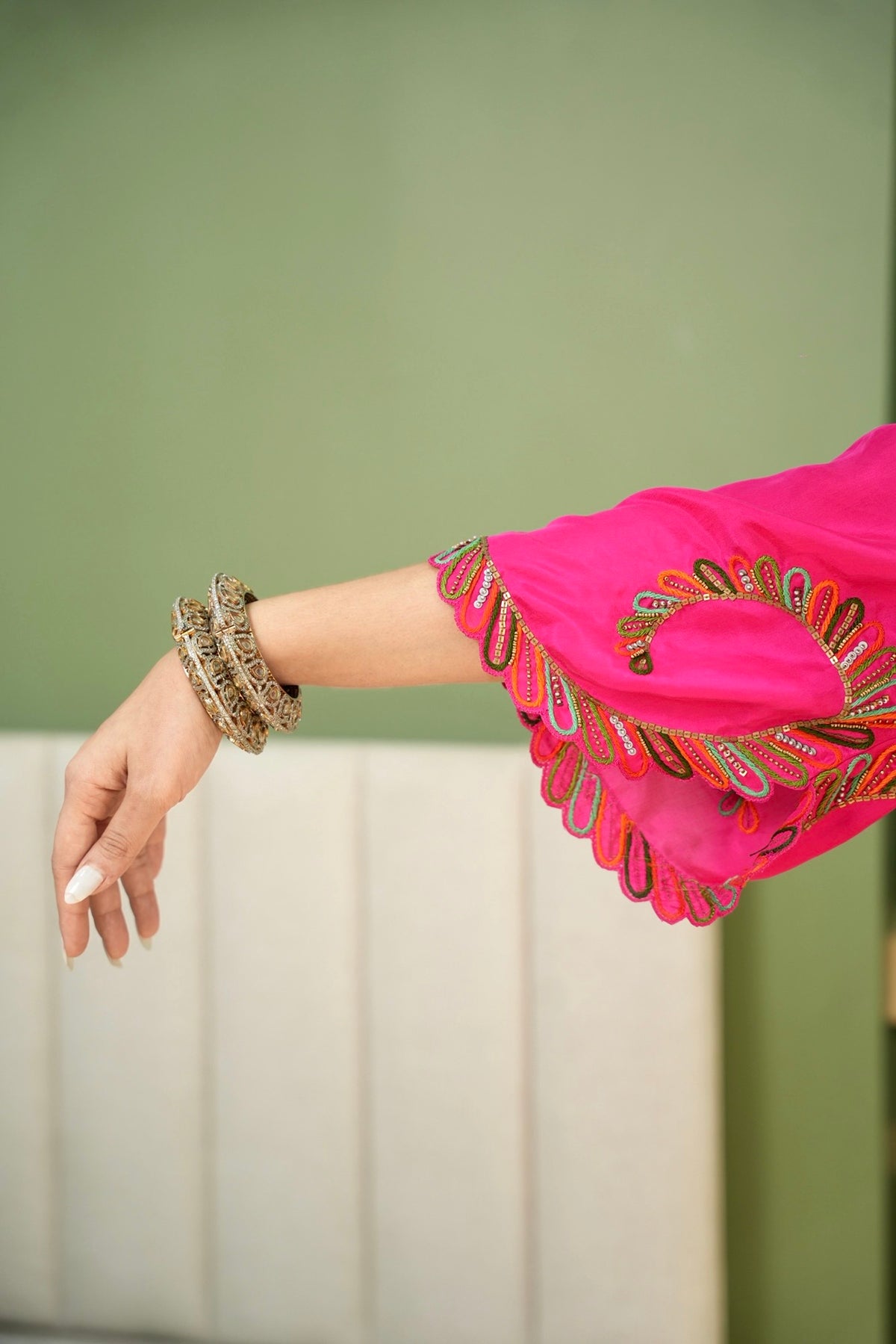 Pink & Mint Mehfil Set