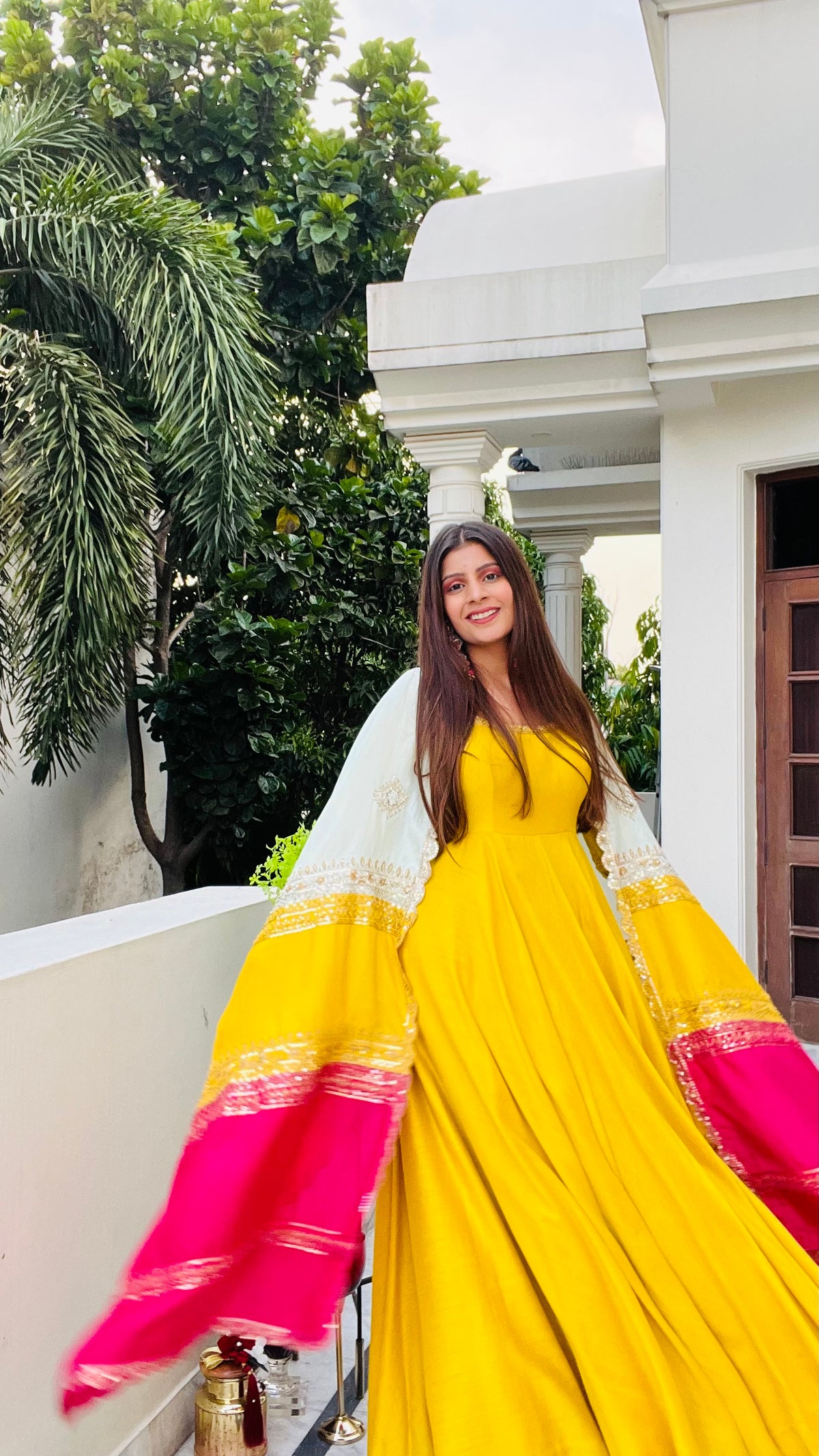Sunset Tryst Anarkali