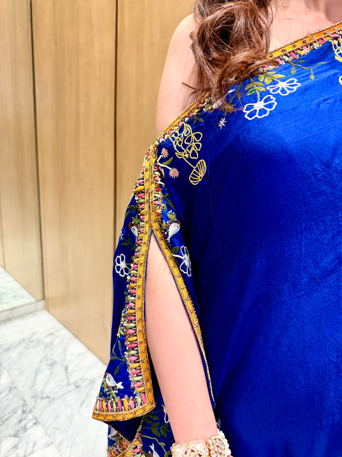 One Shoulder Kaftan Set