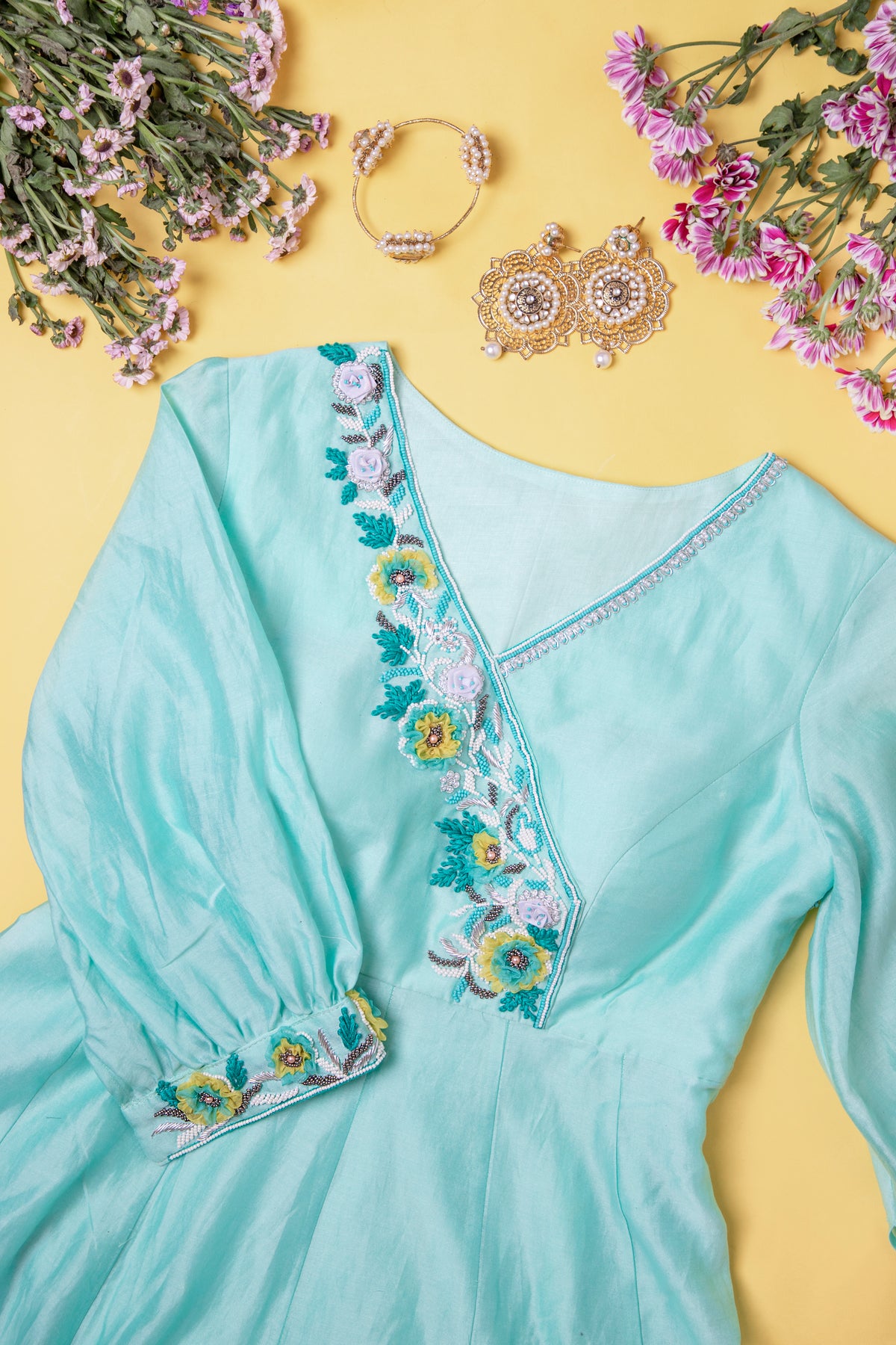 Powder Blue Angrakha