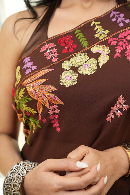Moonlit Bloom Saree