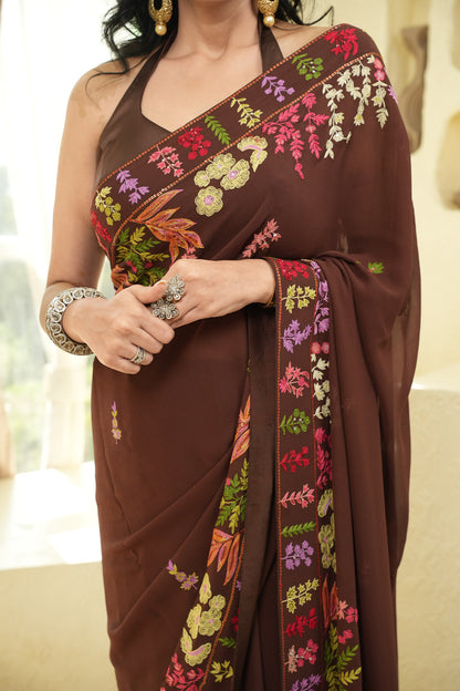 Moonlit Bloom Saree