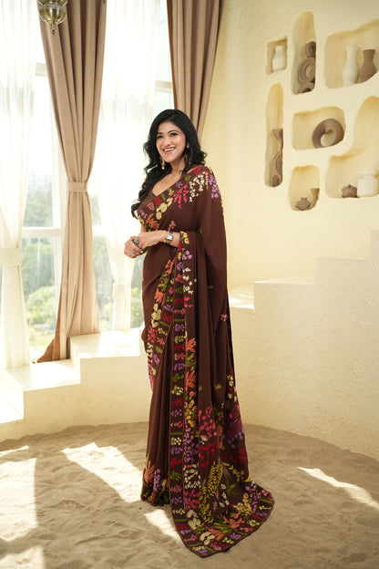 Moonlit Bloom Saree