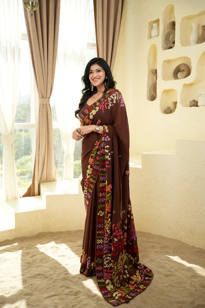Moonlit Bloom Saree