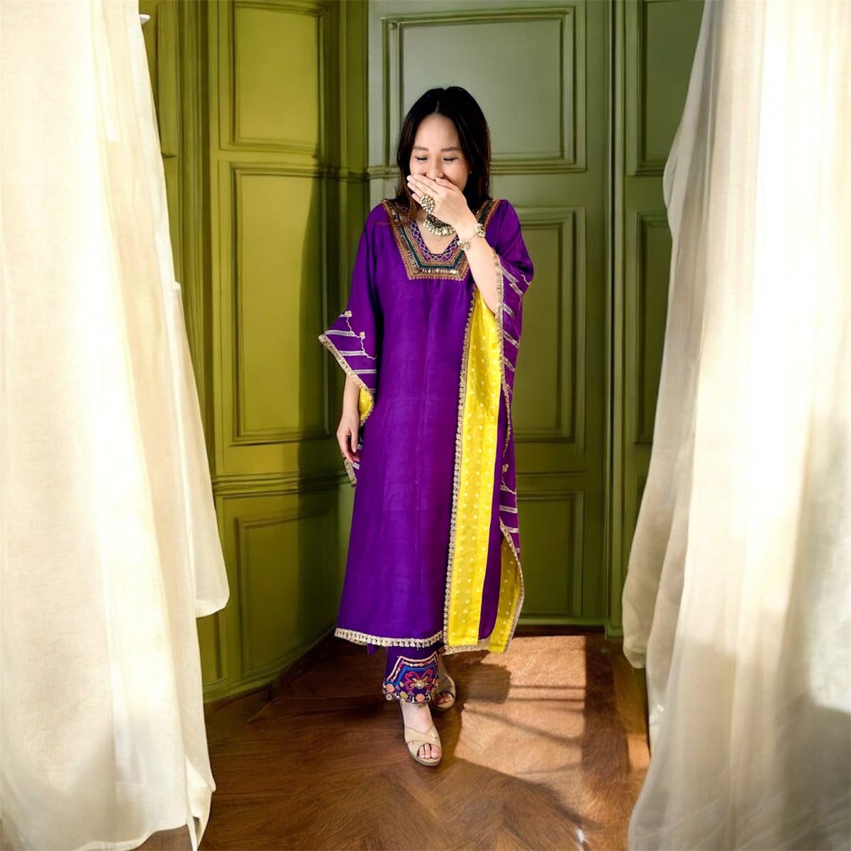 The Purple Hour Kafta Set