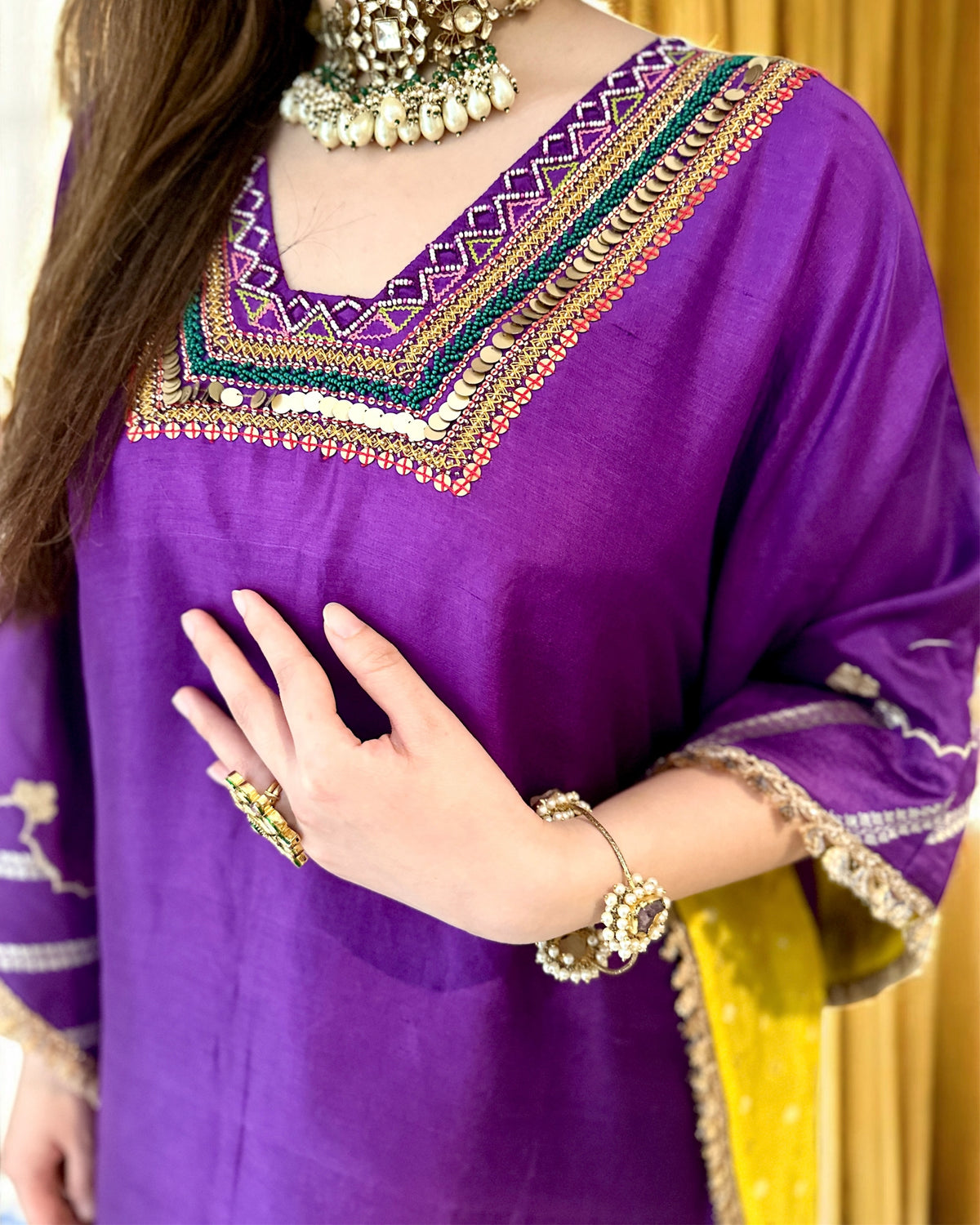 The Purple Hour Kafta Set