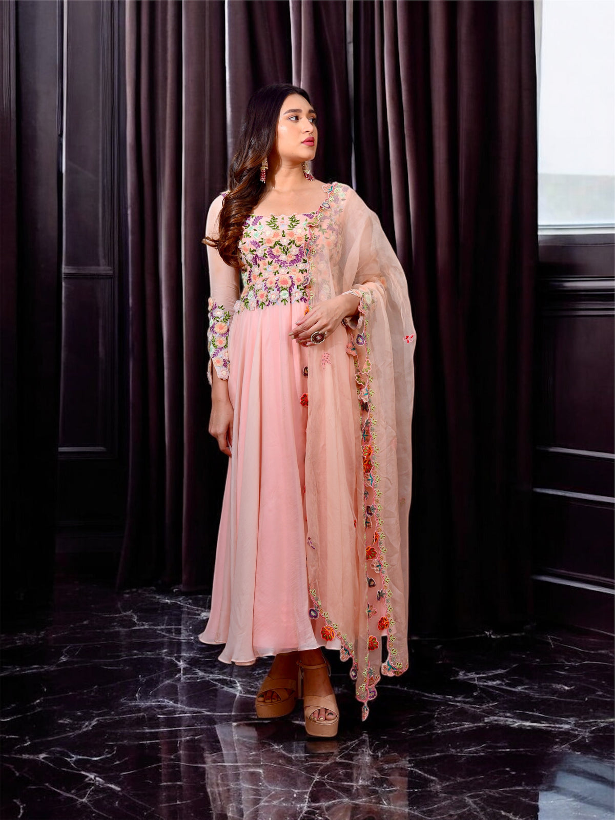 Rosewater Anarkali