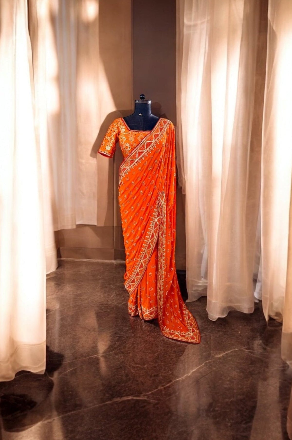 Sunset Saree