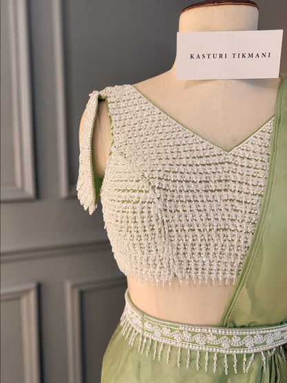 Pearl Powder Green Blouse