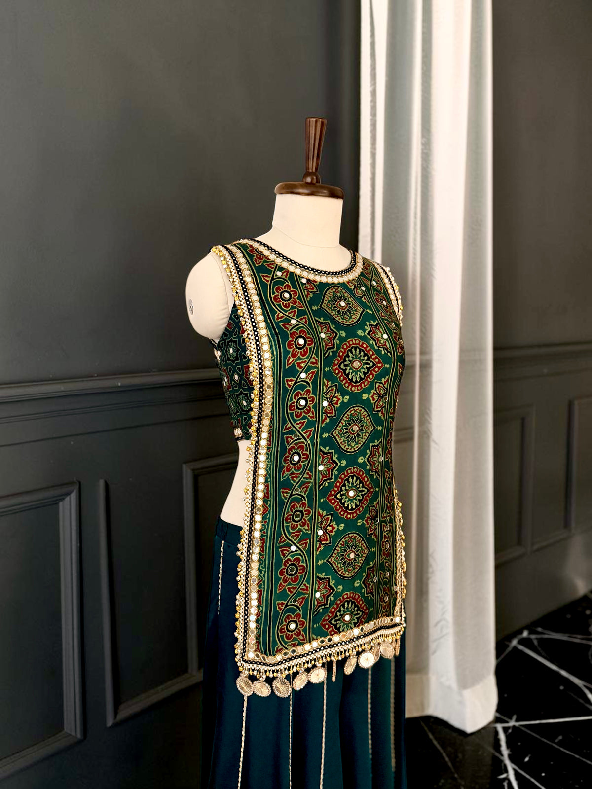 Ajrakh Indo-Western Set