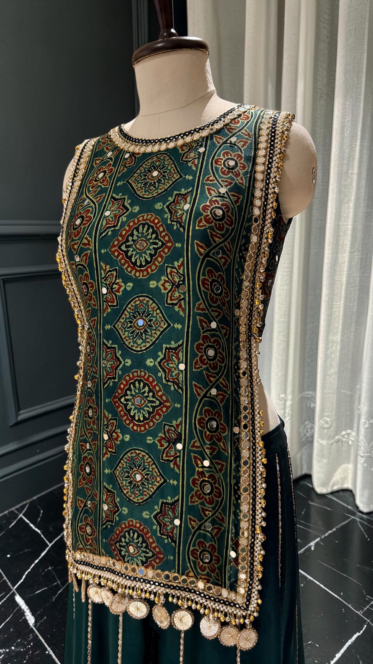 Ajrakh Indo-Western Set