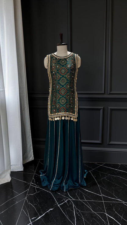 Ajrakh Indo-Western Set