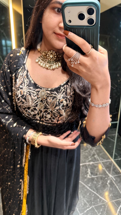 Soft Glow Anarkali Set