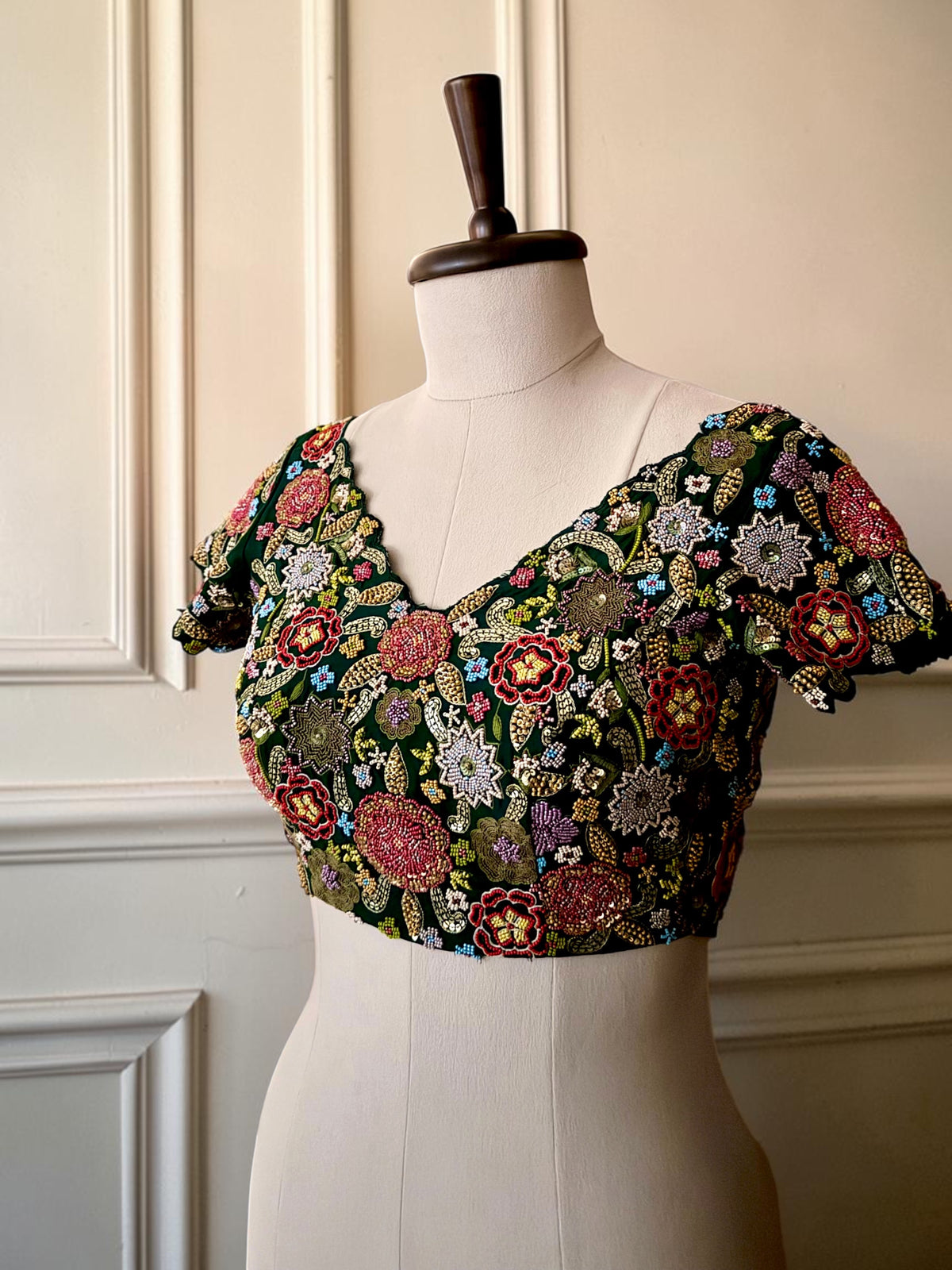 Green Mehfli Blouse