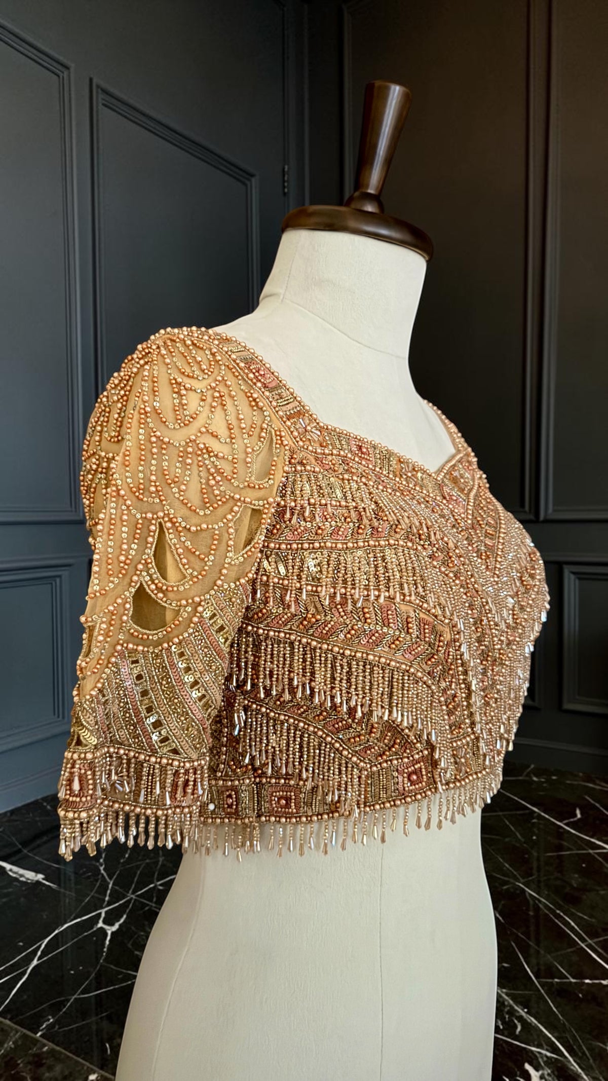 Champagne Fringe Blouse
