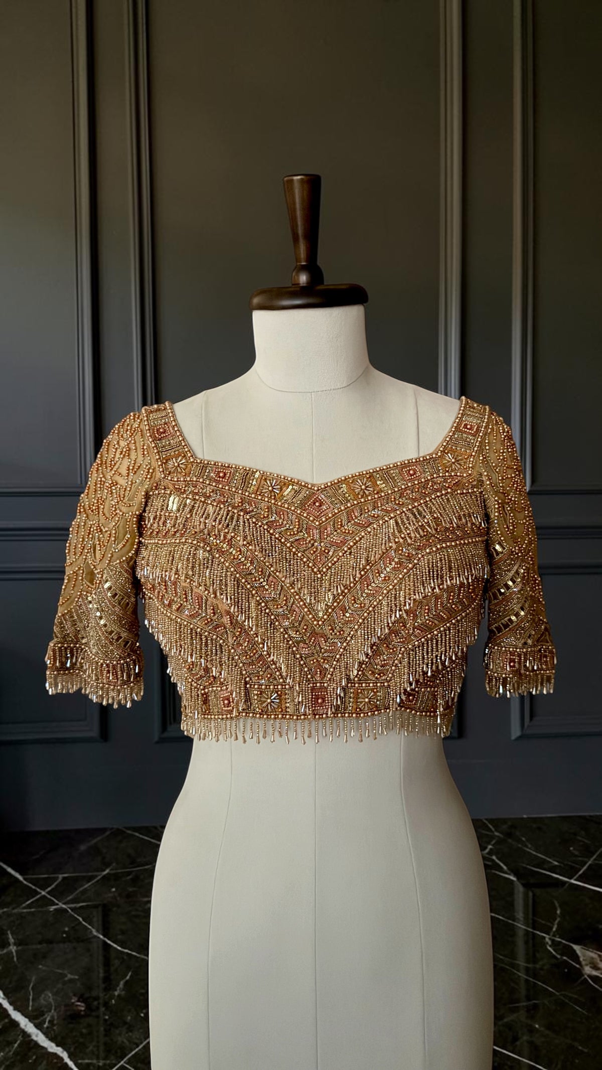 Champagne Fringe Blouse