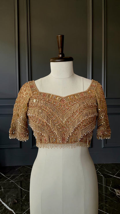 Champagne Fringe Blouse