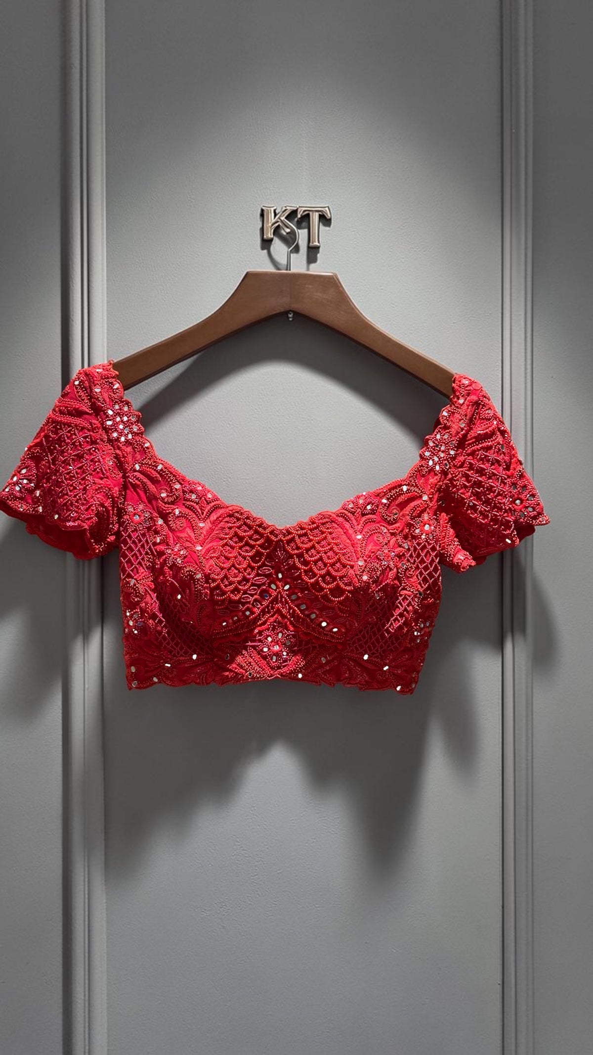 Crimson Bloom Blouse