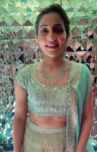 Ice Blue Crystal Blouse