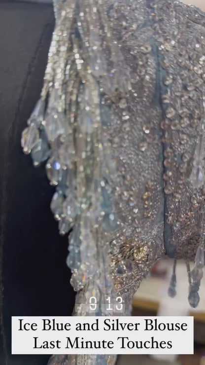 Ice Blue Crystal Blouse